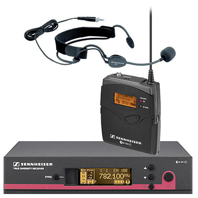 Sennheiser-Wireless-head-mic-system